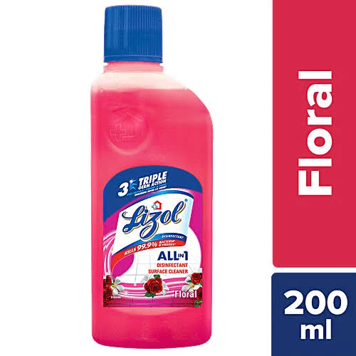 Lizol Disinfectant Surface Cleaner Floral (200 ml) MRP.48/-