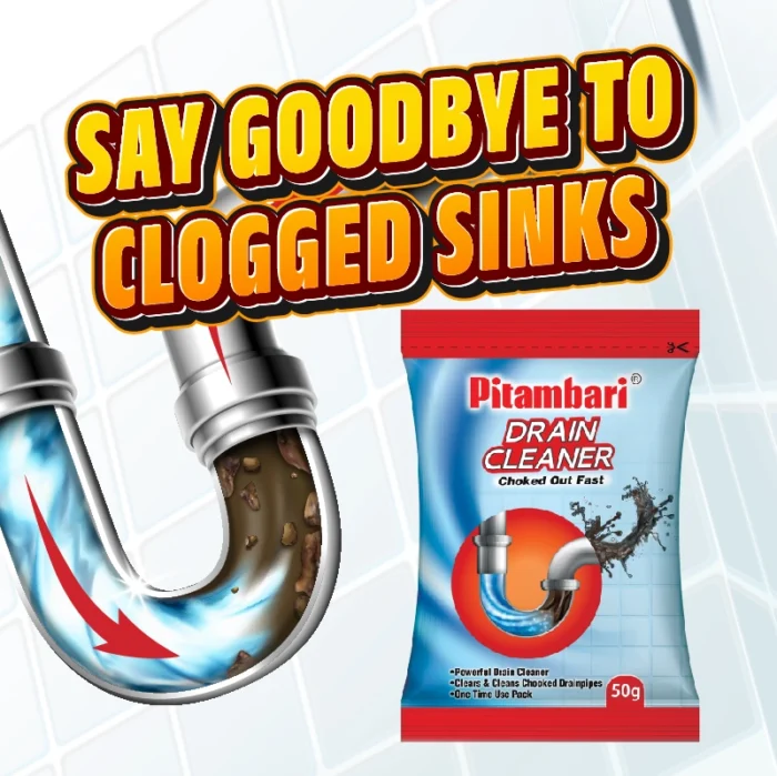 Pitambari Drain Cleaner Powder For Sink – 50gm MRP.30/-