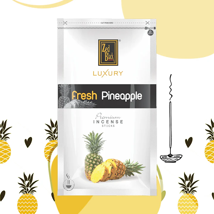 Zed BlackFresh Pineapple Agarbatti  Zipper 120gm (MRP.70/-)