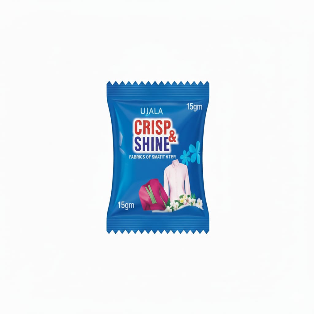 Ujala Crisp & Shine After- Wash Fabric Enhancer - Floral Fusion,15gm (Pack Of 12)