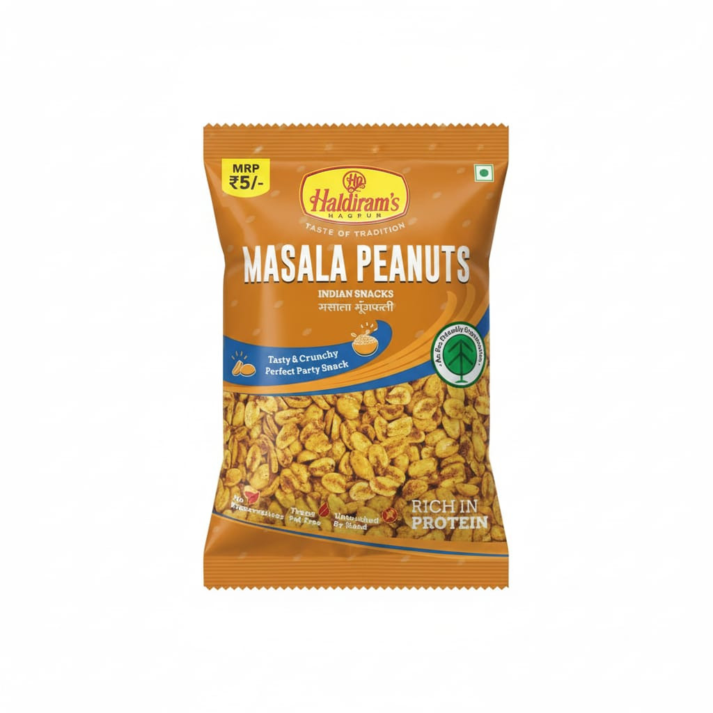 HALIDRAMS 17GM MASALA PEANUT (PACK OF 12PCS) 60/-
