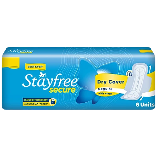STAYFREE Secure Dry Cover With Wings XL, 6 pcs MRP.50/*