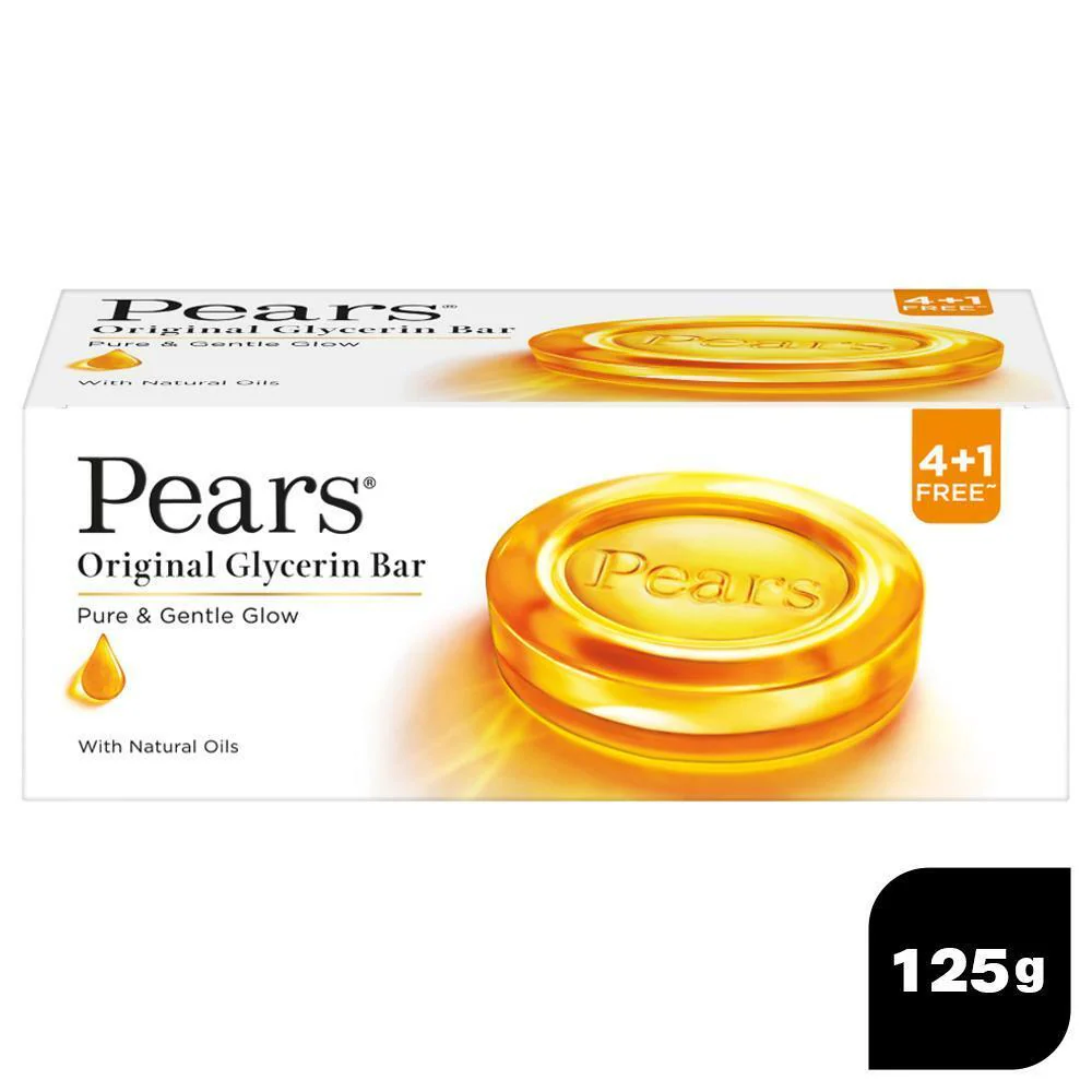 Pears Pure & Gentle Glow Original Glycerine Bathing Soap  MRP.363 (5N x 125 g)
