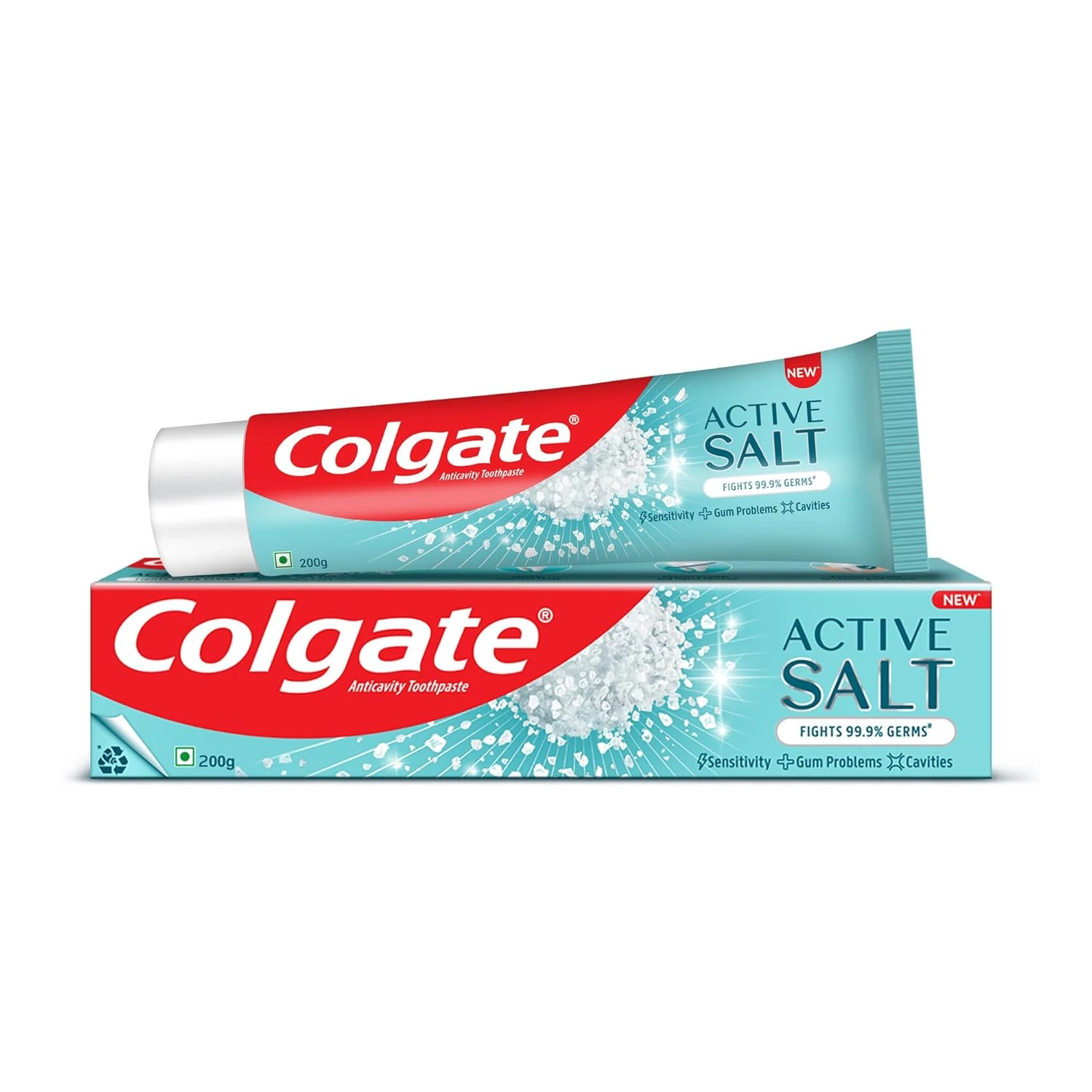 Colgate Active Salt Toothpaste, Germ Fighting Gum Care Toothpaste, 200g (MRP.142/-)
