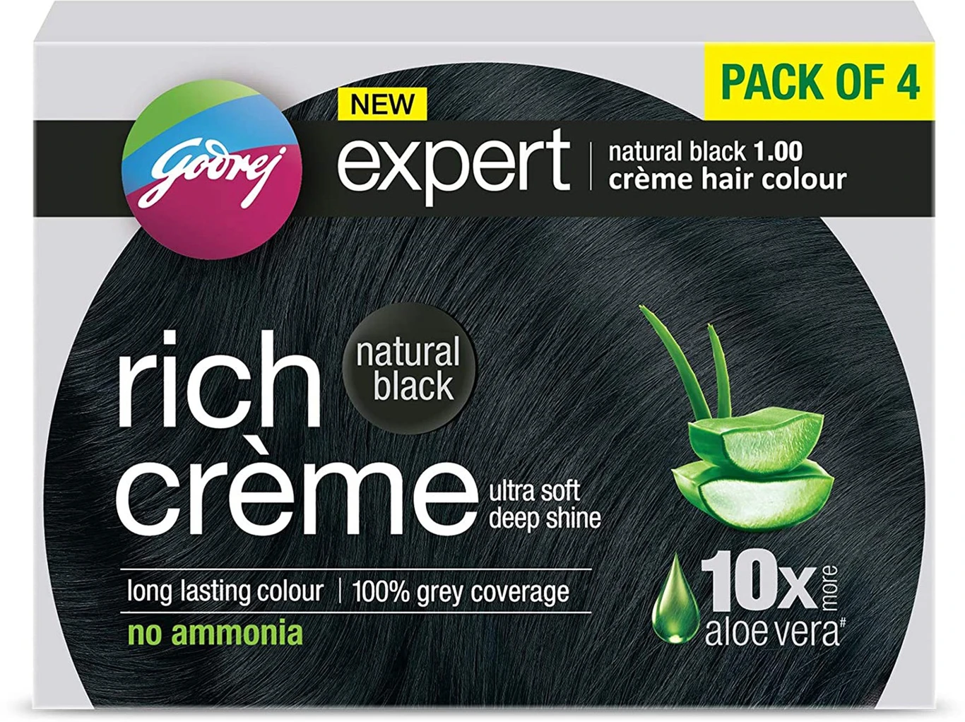 Godrej Expert Rich Creme Hair Colour 80 ml (PACK OF 4) (MRP.128/-)